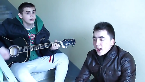 Sexy cutie and masturbation in the kitchen