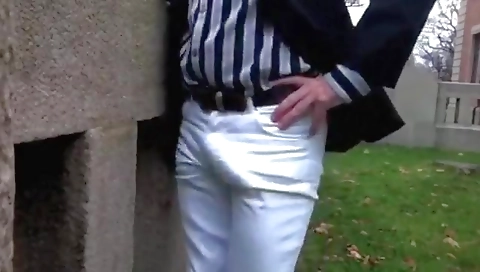 Sultry chick masturbates with her slave