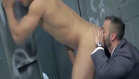 Two hot babes fucking with a dildo