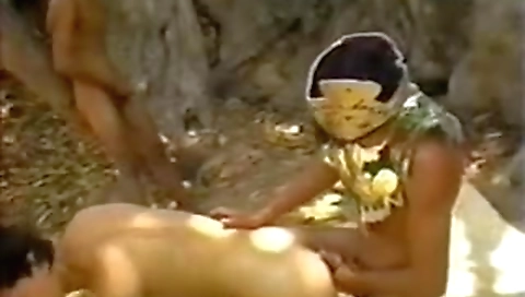 Masked and fucked by a toy