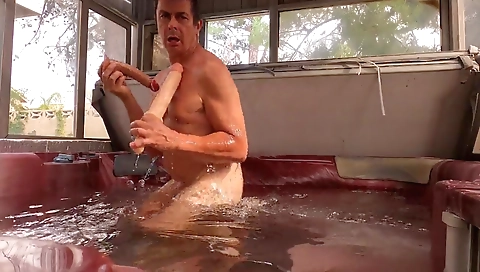 Sexy brunette take causat hammers up the ass