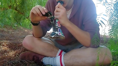 Sexy young chick gets creampie from behind