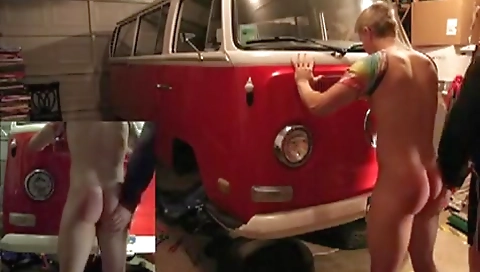 Sexy young blonde in black lingerie