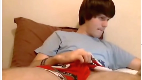 Sexy blonde babe masturbates with dildo