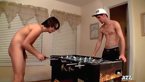 Sexy brunette hair with a sexy body in the office