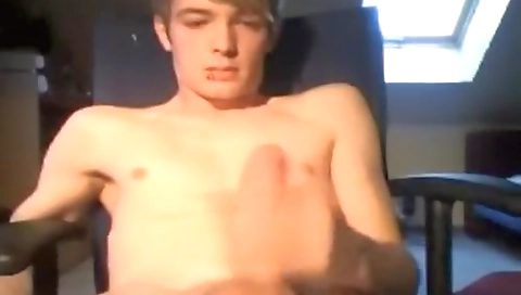 Sexy blonde swallows a big load